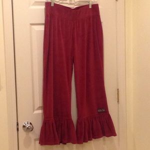 MJ Red Velour Big Ruffles!!